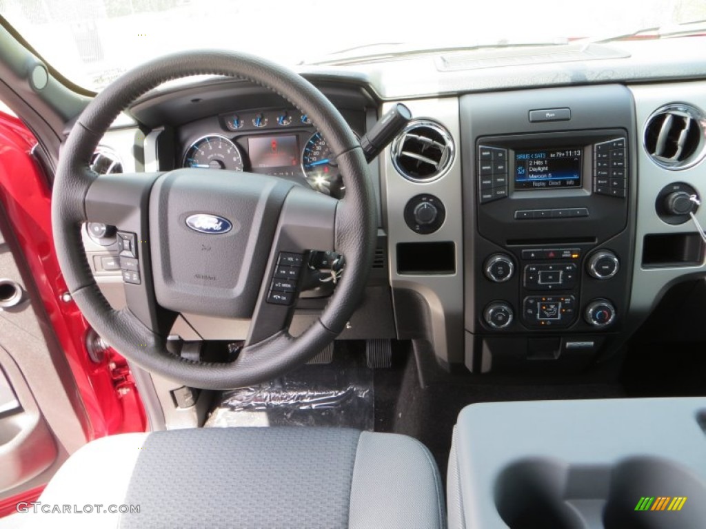 2013 F150 XLT SuperCrew - Ruby Red Metallic / Steel Gray photo #27