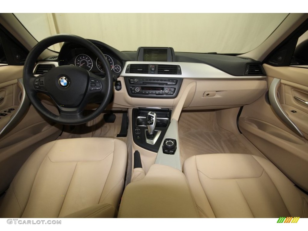 2012 BMW 3 Series 328i Sedan Venetian Beige Dashboard Photo #80709836