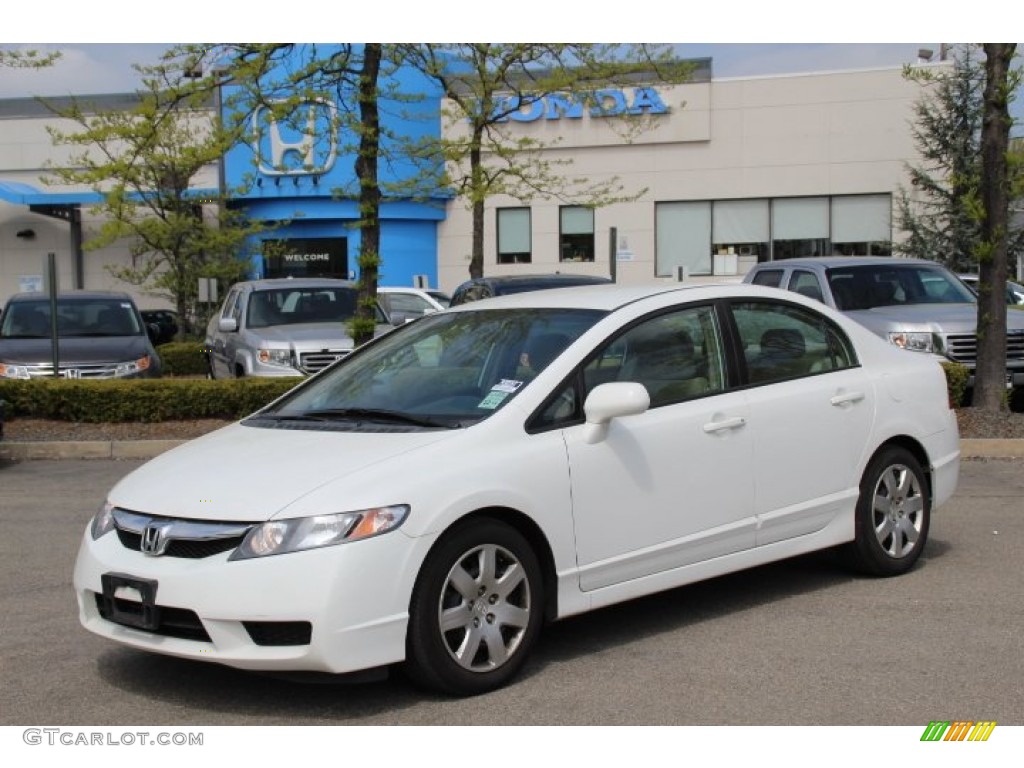Taffeta White 2010 Honda Civic LX Sedan Exterior Photo #80711006
