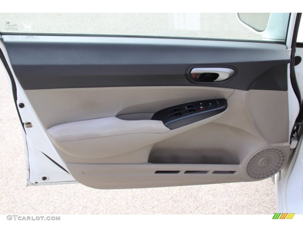 2010 Honda Civic LX Sedan Beige Door Panel Photo #80711115
