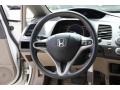 Beige 2010 Honda Civic LX Sedan Steering Wheel