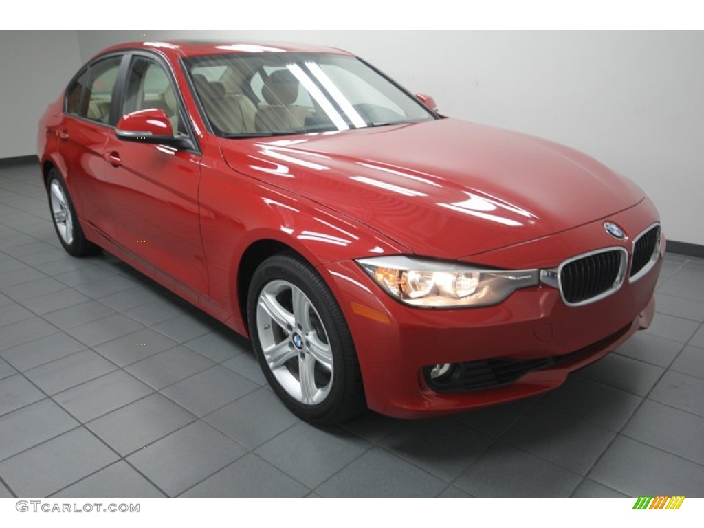 2012 3 Series 328i Sedan - Melbourne Red Metallic / Beige photo #1