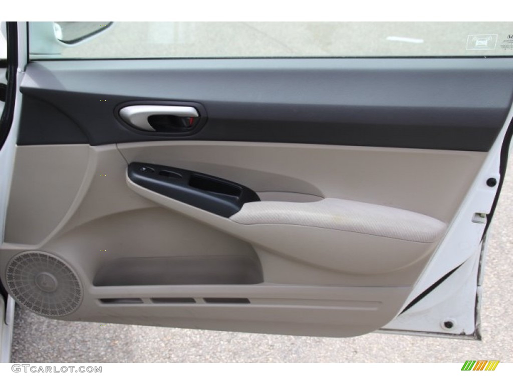 2010 Honda Civic LX Sedan Beige Door Panel Photo #80711228