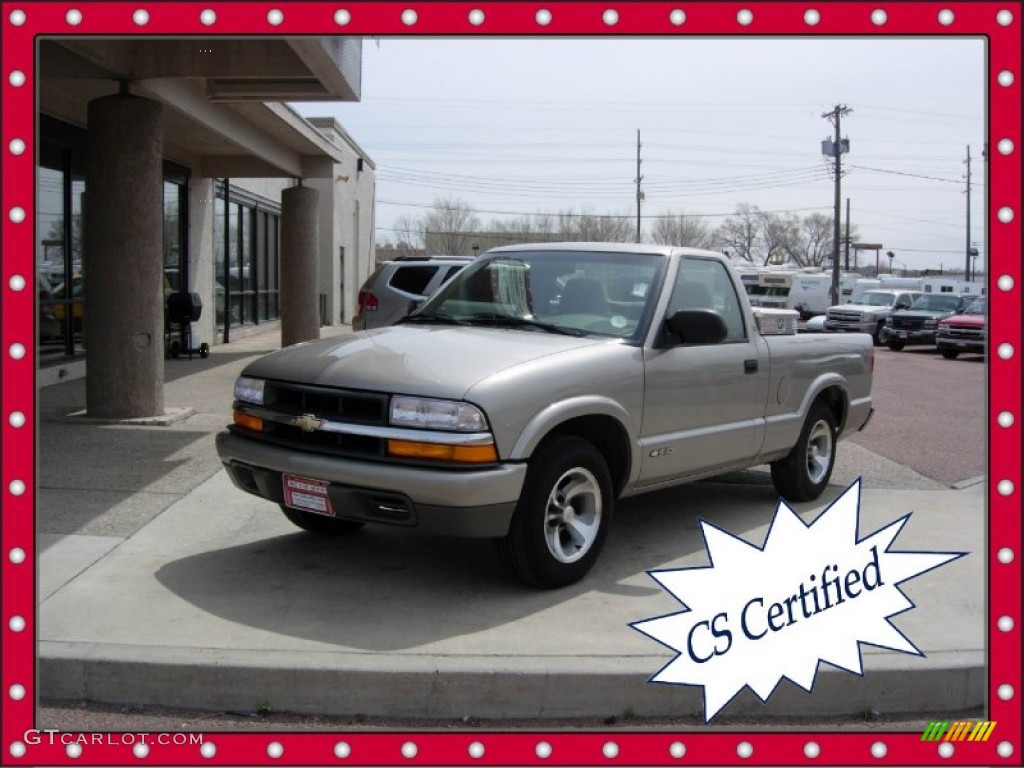 2000 S10 LS Regular Cab - Light Pewter Metallic / Medium Gray photo #1