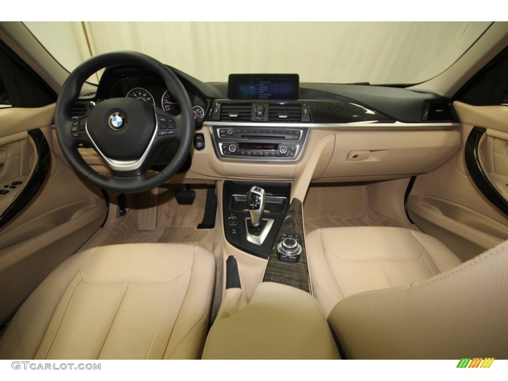 2012 BMW 3 Series 328i Sedan Venetian Beige Dashboard Photo #80711963