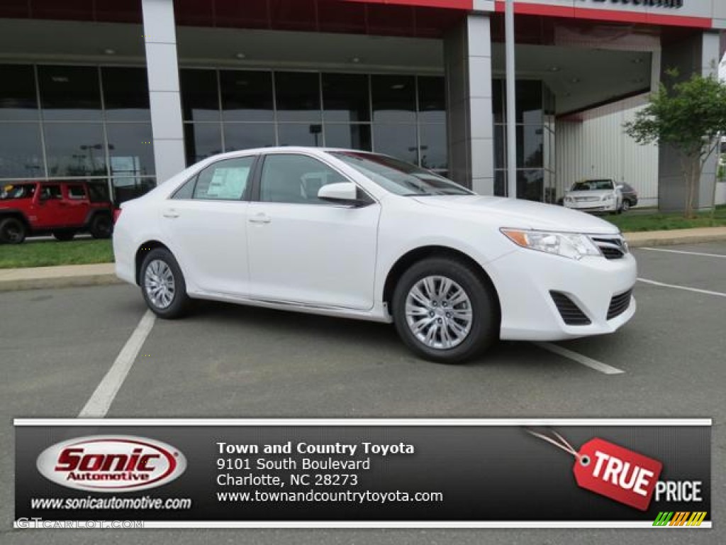 2013 Camry LE - Super White / Ash photo #1