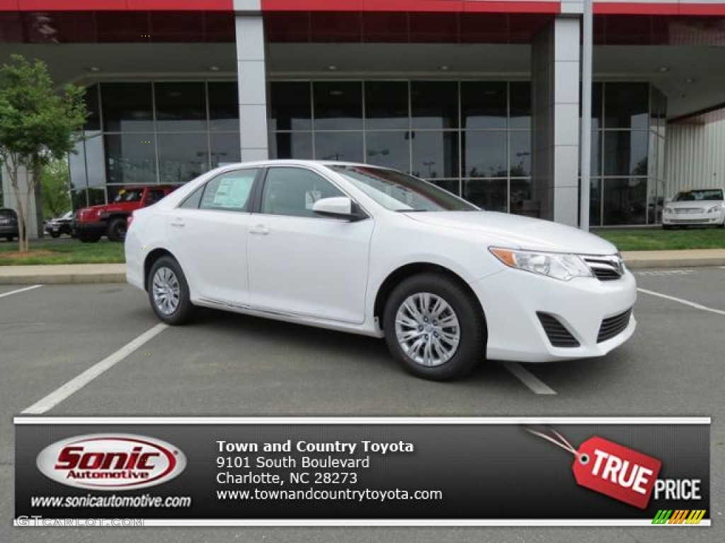 2013 Camry LE - Super White / Ivory photo #1