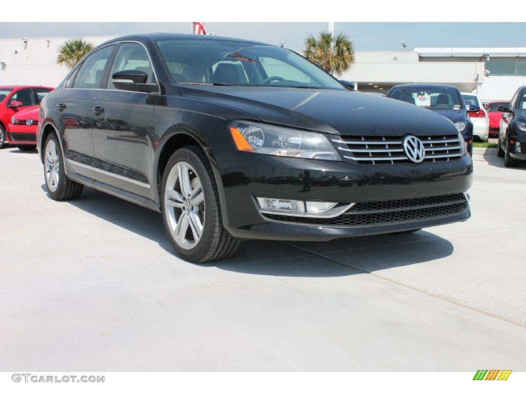 2013 Passat V6 SEL - Black / Titan Black photo #1