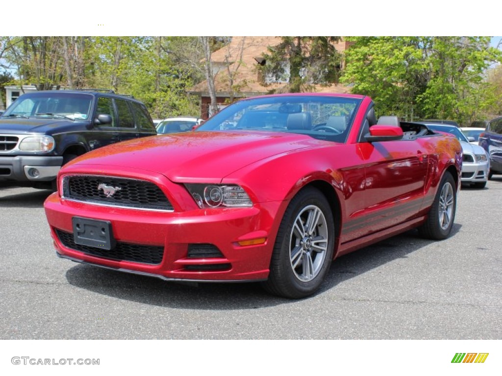 2013 Mustang V6 Premium Convertible - Red Candy Metallic / Charcoal Black photo #1