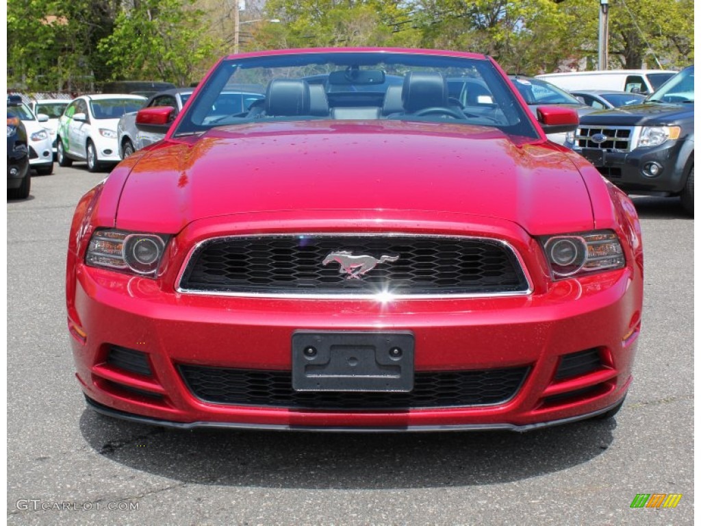 2013 Mustang V6 Premium Convertible - Red Candy Metallic / Charcoal Black photo #2