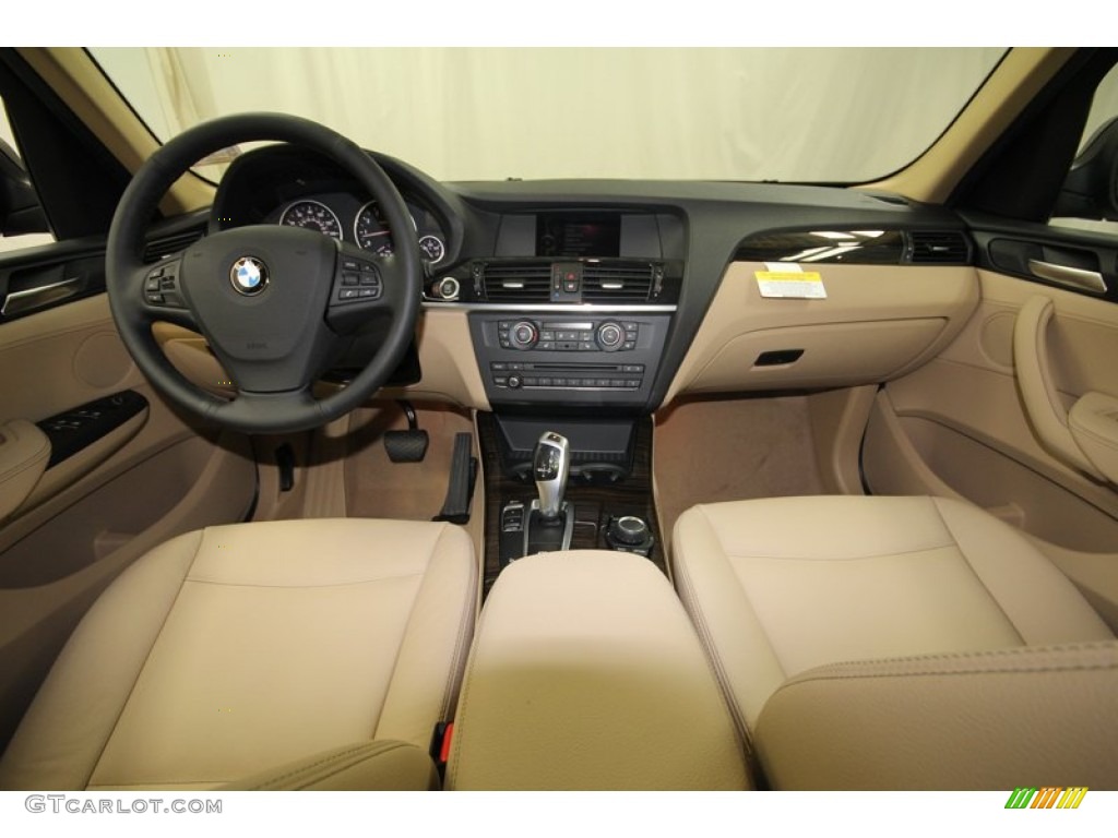 2014 BMW X3 xDrive28i Sand Beige Dashboard Photo #80715992
