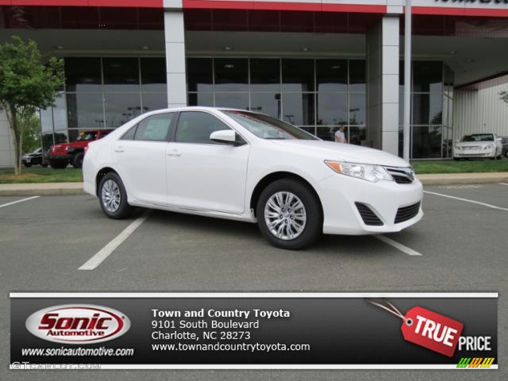 2013 Camry LE - Super White / Ivory photo #1