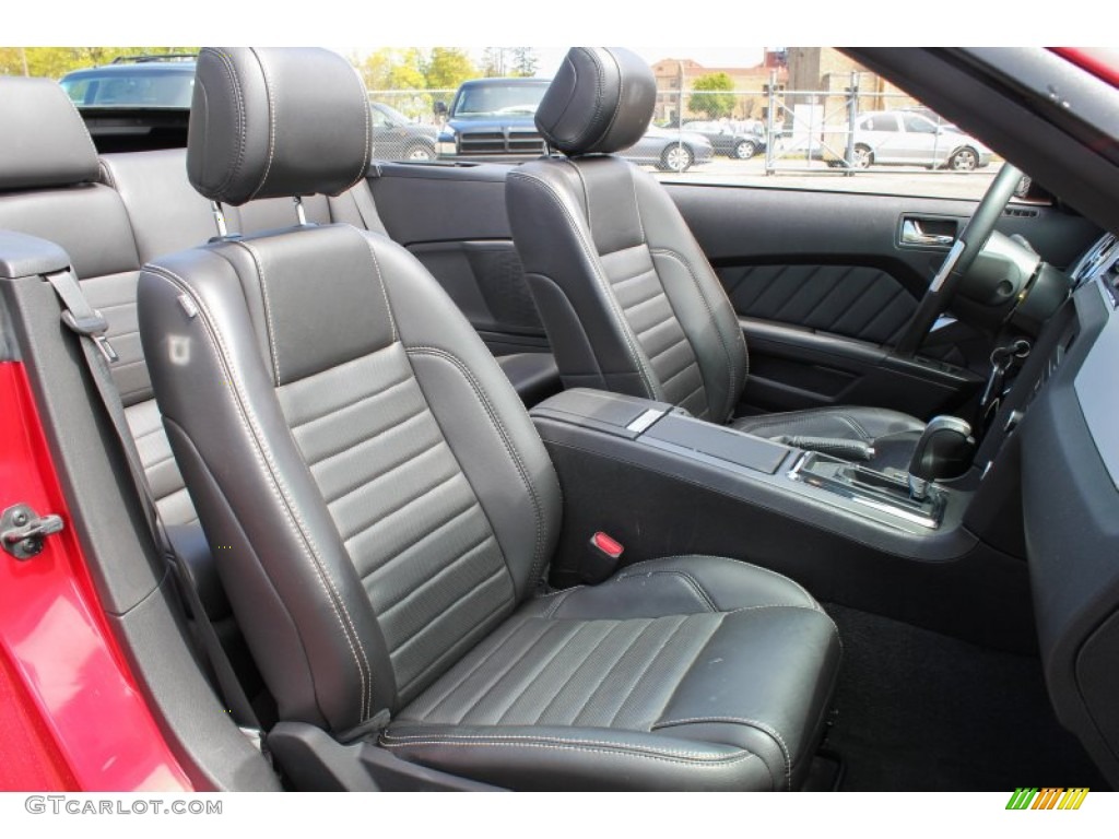 Charcoal Black Interior 2013 Ford Mustang V6 Premium Convertible Photo #80716067