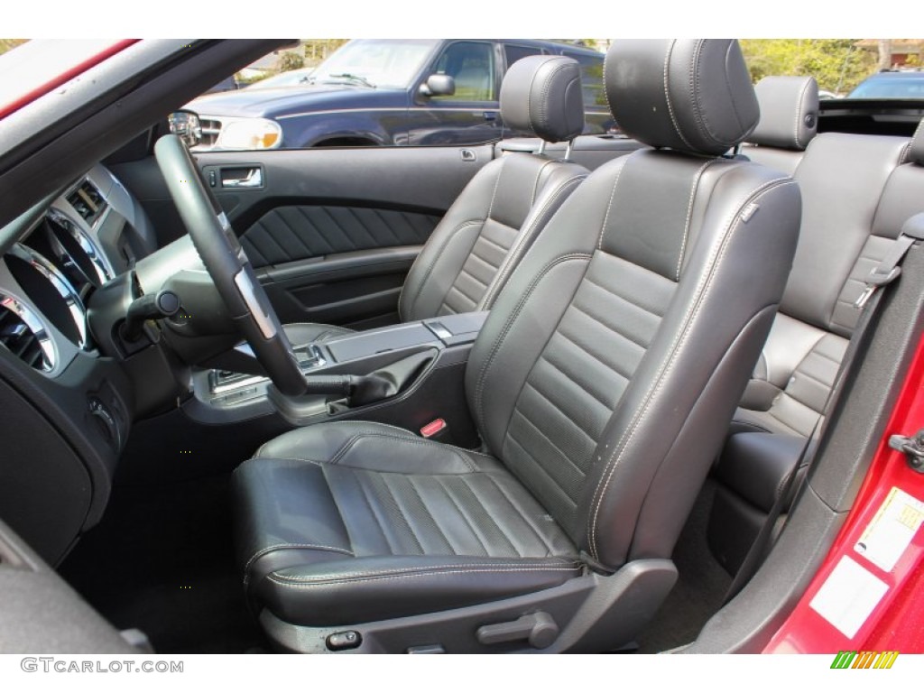 Charcoal Black Interior 2013 Ford Mustang V6 Premium Convertible Photo #80716093