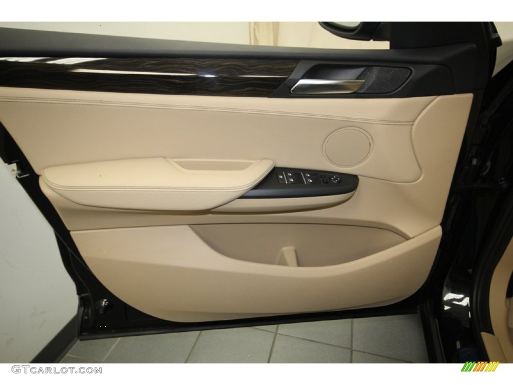 2014 BMW X3 xDrive28i Sand Beige Door Panel Photo #80716124