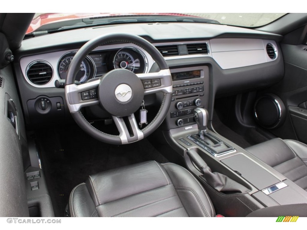 Charcoal Black Interior 2013 Ford Mustang V6 Premium Convertible Photo #80716176