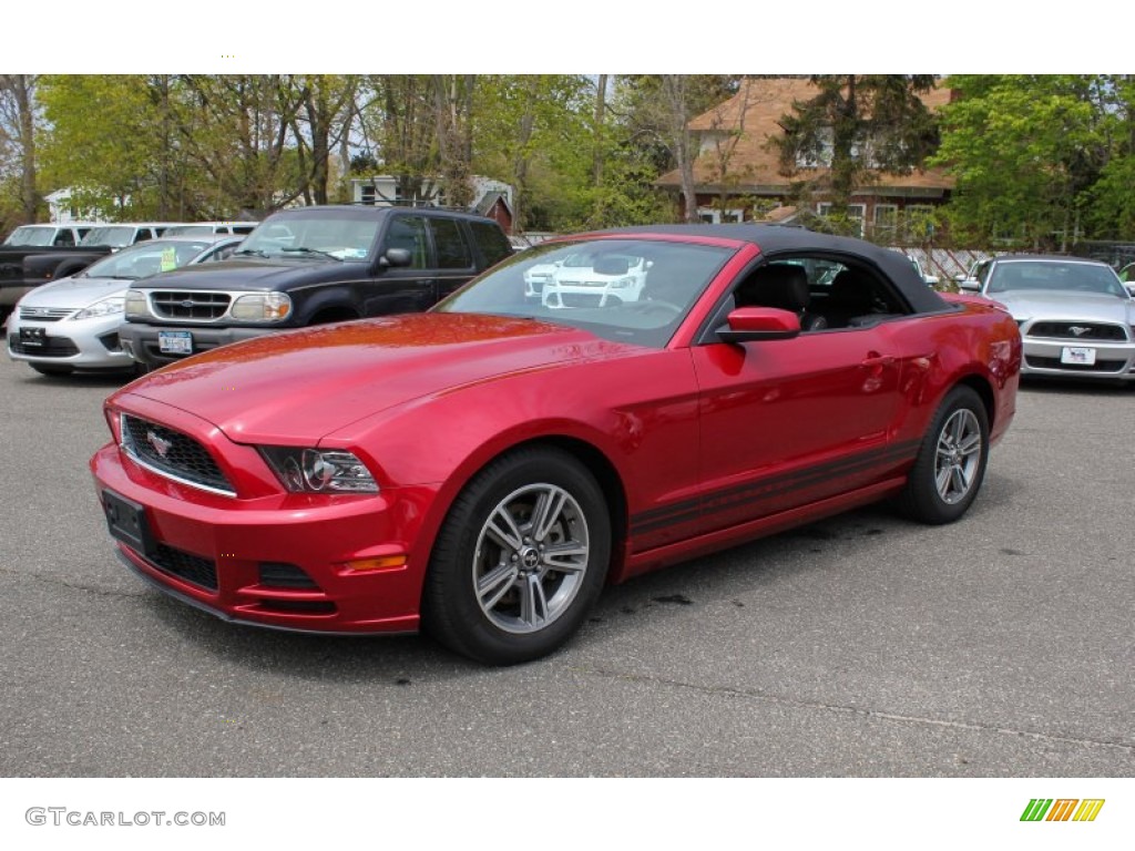 2013 Mustang V6 Premium Convertible - Red Candy Metallic / Charcoal Black photo #17