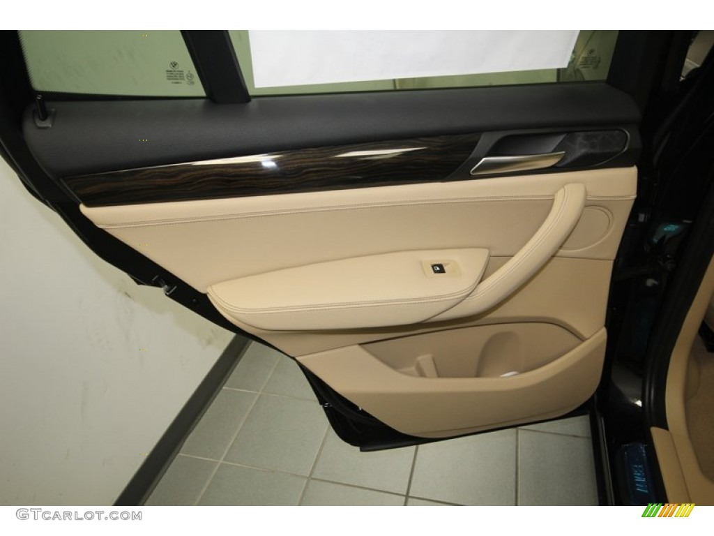 2014 BMW X3 xDrive28i Sand Beige Door Panel Photo #80716319