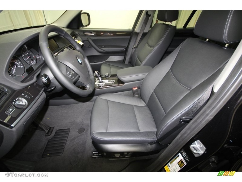 Black Interior 2014 BMW X3 xDrive28i Photo #80716442