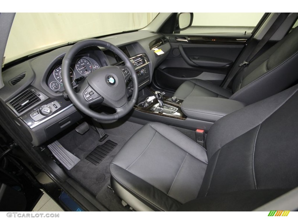Black Interior 2014 BMW X3 xDrive28i Photo #80716515
