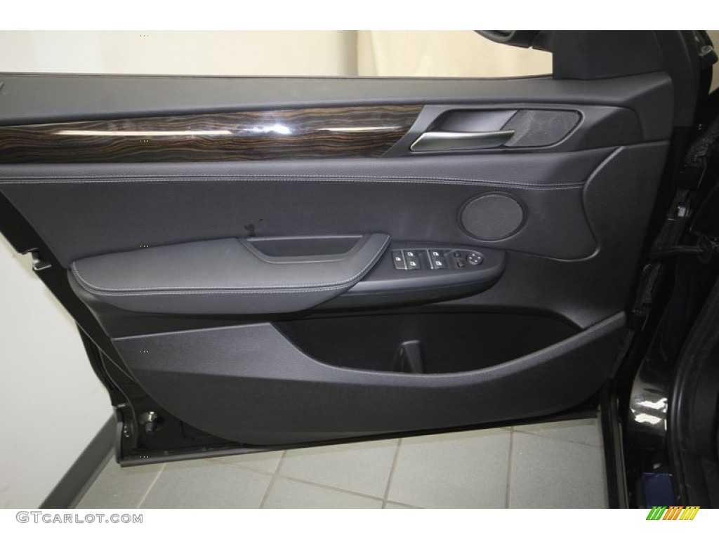 2014 BMW X3 xDrive28i Black Door Panel Photo #80716544