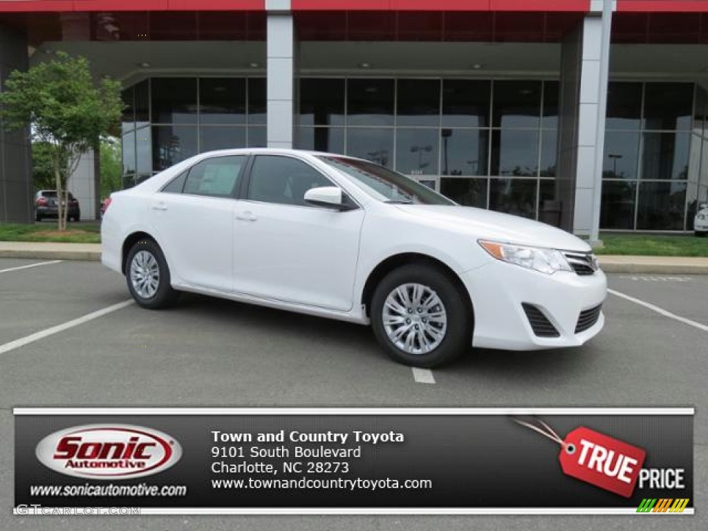 2013 Camry LE - Super White / Ivory photo #1