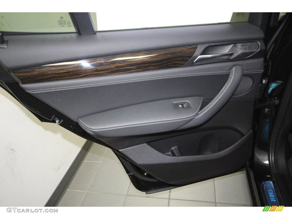 2014 BMW X3 xDrive28i Black Door Panel Photo #80716751