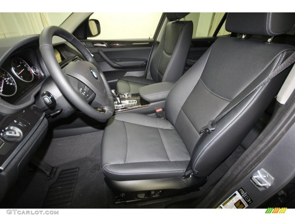 Black Interior 2014 BMW X3 xDrive28i Photo #80716892