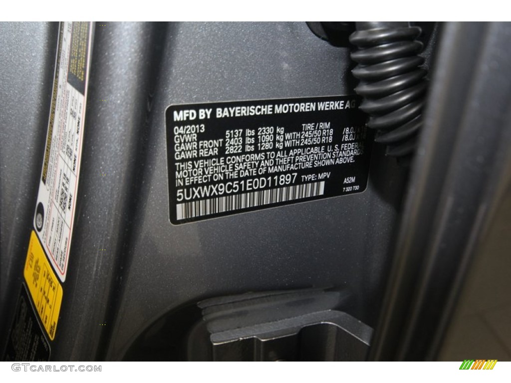 2014 X3 Color Code A52 for Space Gray Metallic Photo #80716979