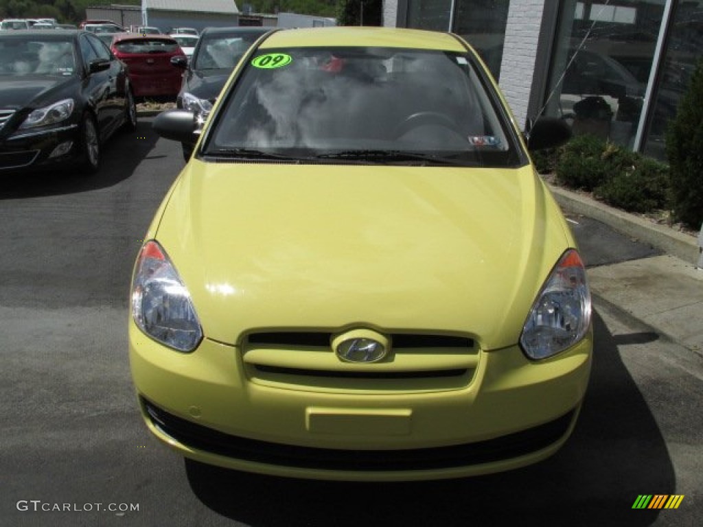 2009 Accent GS 3 Door - Mellow Yellow / Black photo #4