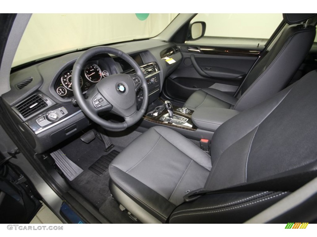 Black Interior 2014 BMW X3 xDrive28i Photo #80716996