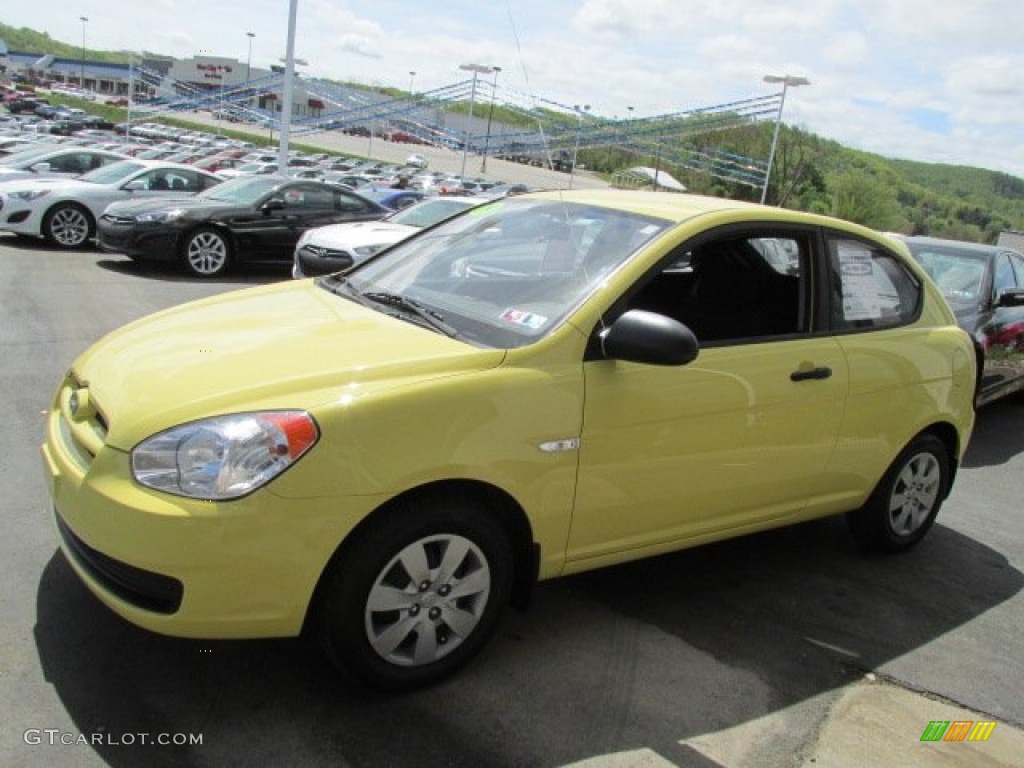 2009 Accent GS 3 Door - Mellow Yellow / Black photo #5