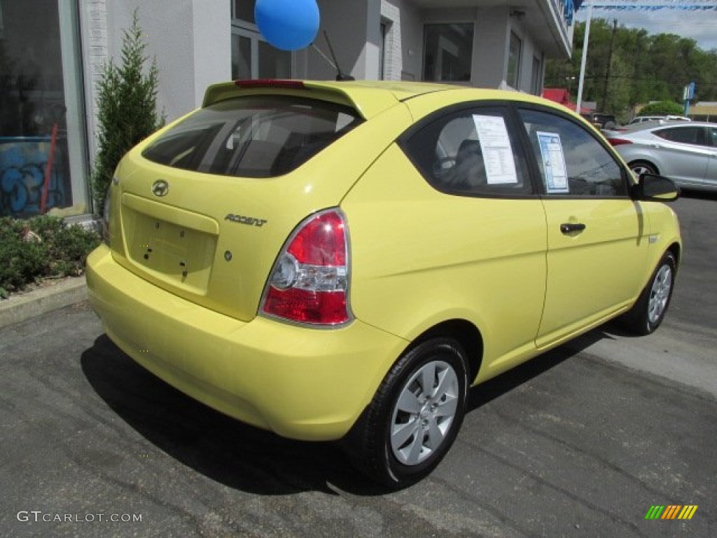 2009 Accent GS 3 Door - Mellow Yellow / Black photo #9