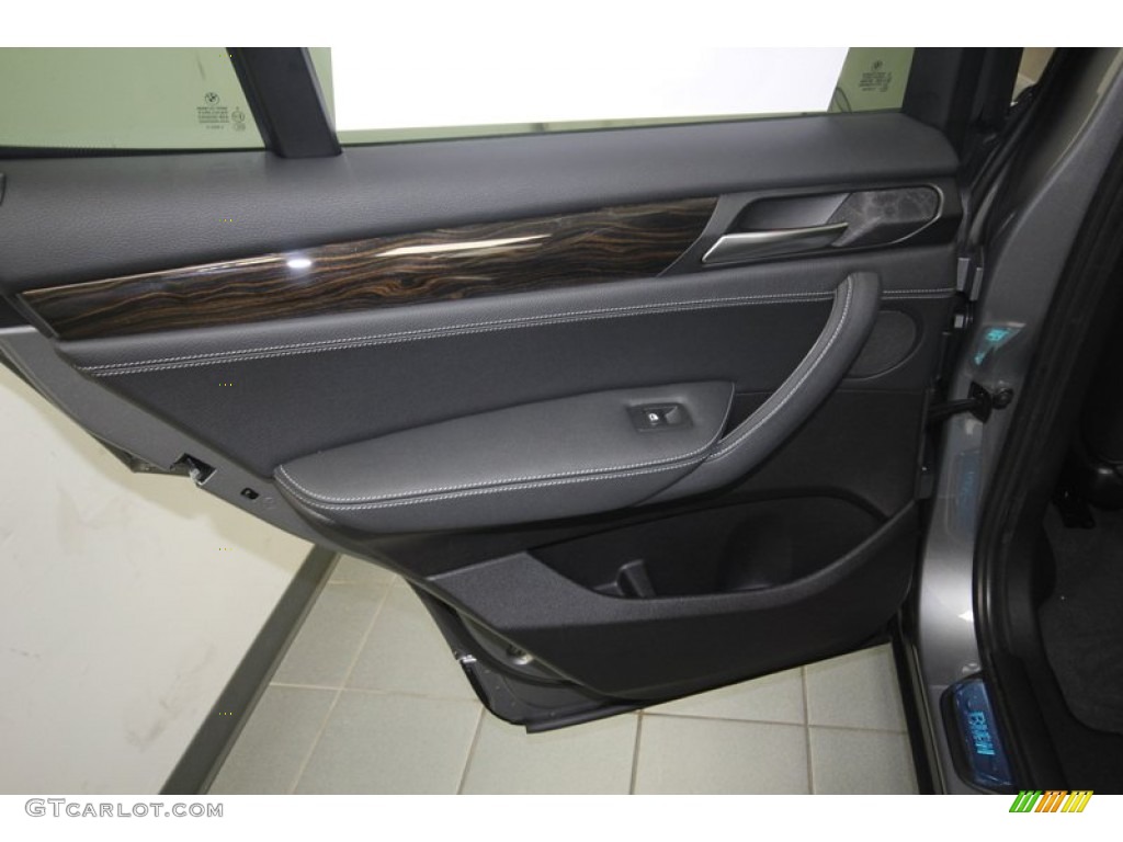 2014 BMW X3 xDrive28i Black Door Panel Photo #80717261