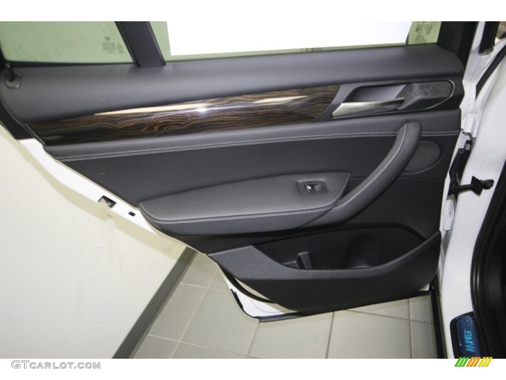 2014 BMW X3 xDrive28i Black Door Panel Photo #80718263