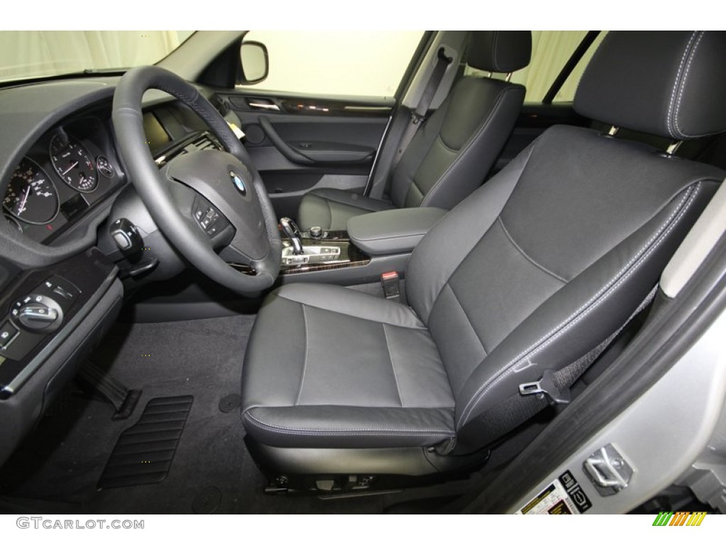 Black Interior 2014 BMW X3 xDrive28i Photo #80718407