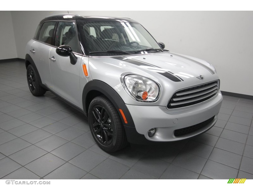 2013 Cooper Countryman - Crystal Silver Metallic / Carbon Black photo #1