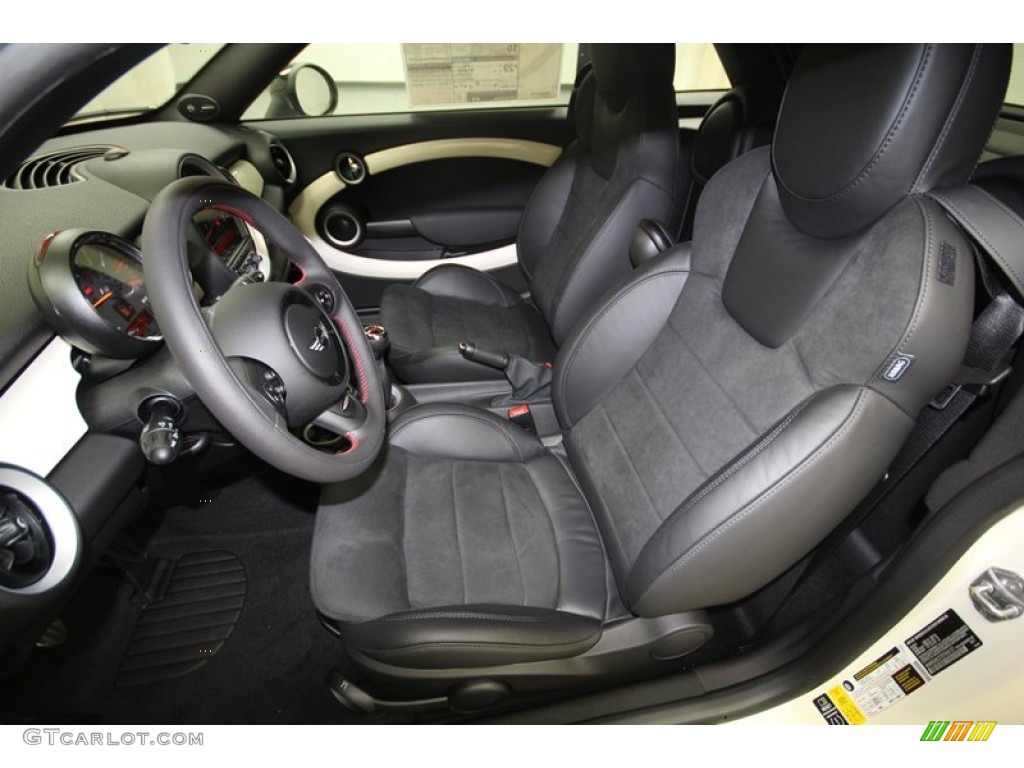 2013 Cooper John Cooper Works Coupe - Pepper White / Recaro Sport Black/Dinamica photo #3