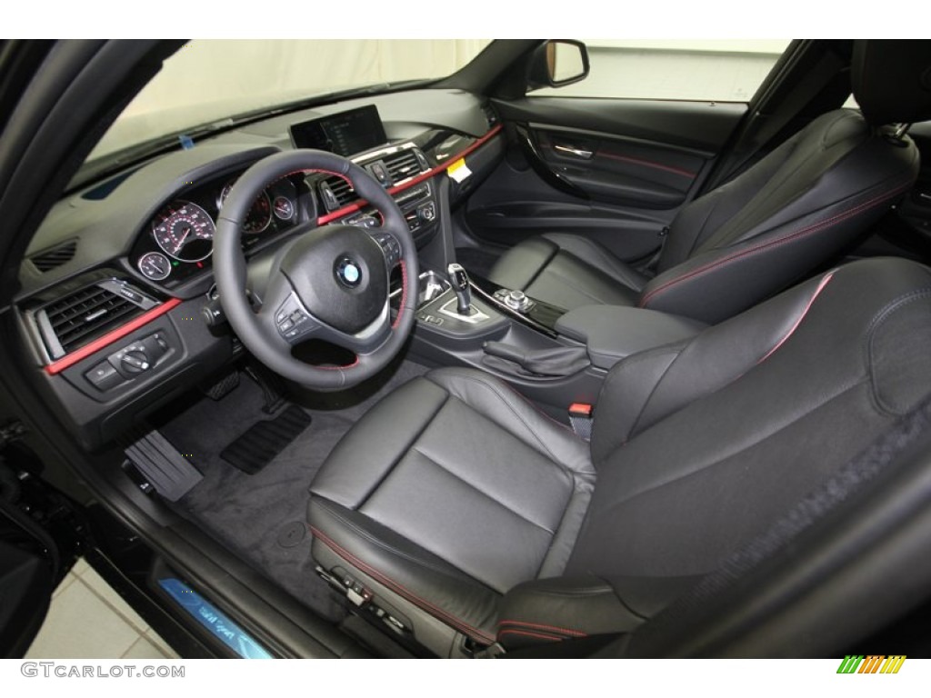 Black Interior 2013 BMW 3 Series 328i Sedan Photo #80721527