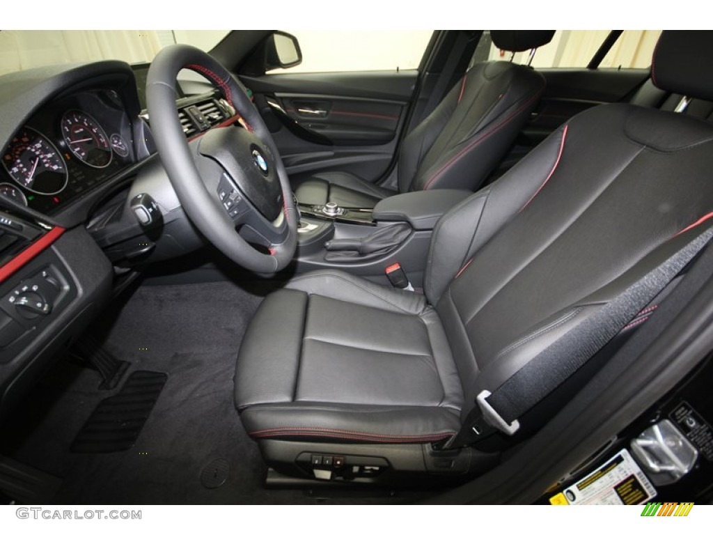 Black Interior 2013 BMW 3 Series 328i Sedan Photo #80721596