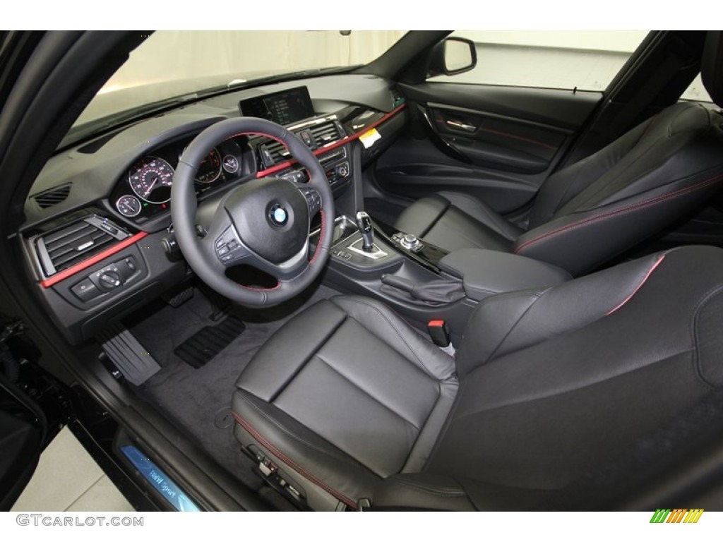 Black Interior 2013 BMW 3 Series 328i Sedan Photo #80721617