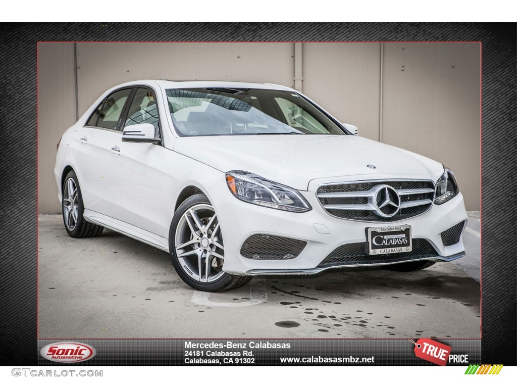 2014 E 350 Sport Sedan - Polar White / Black photo #1