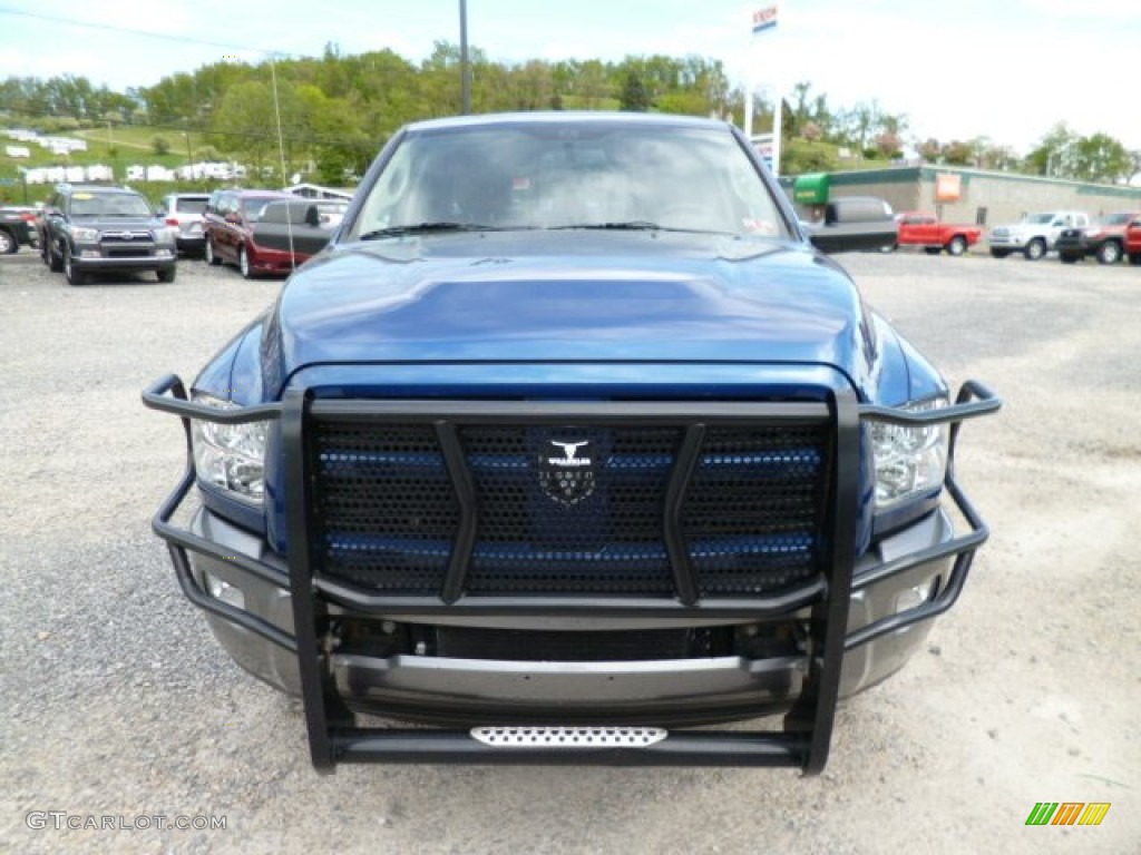 2011 Ram 3500 HD SLT Outdoorsman Crew Cab 4x4 - Deep Water Blue Pearl / Light Pebble Beige/Bark Brown photo #2