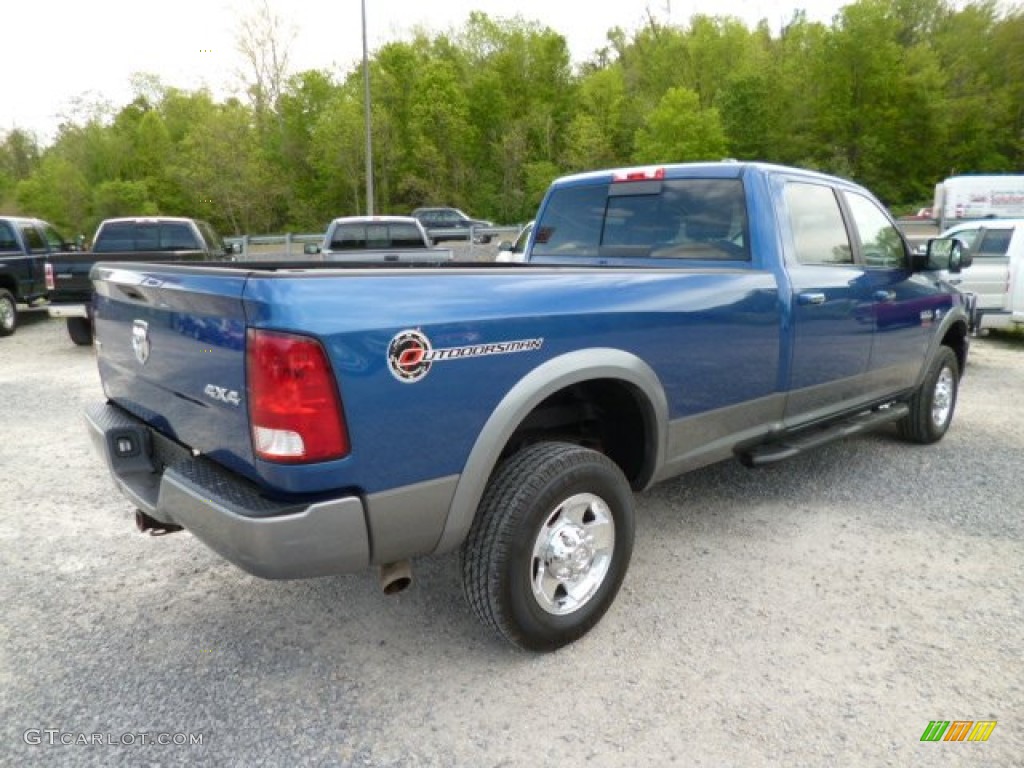 2011 Ram 3500 HD SLT Outdoorsman Crew Cab 4x4 - Deep Water Blue Pearl / Light Pebble Beige/Bark Brown photo #7