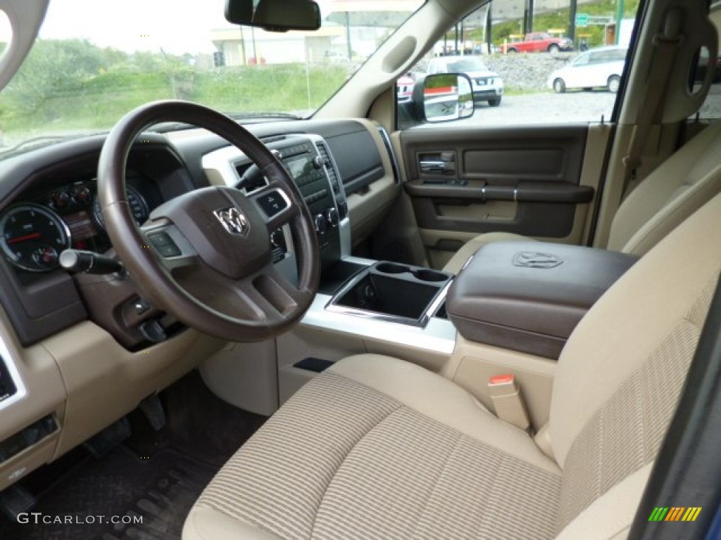 Light Pebble Beige/Bark Brown Interior 2011 Dodge Ram 3500 HD SLT Outdoorsman Crew Cab 4x4 Photo #80724396