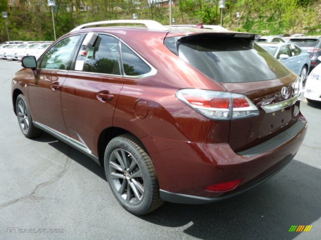 2013 RX 350 F Sport AWD - Claret Red Mica / Black/Ebony Birds Eye Maple photo #2