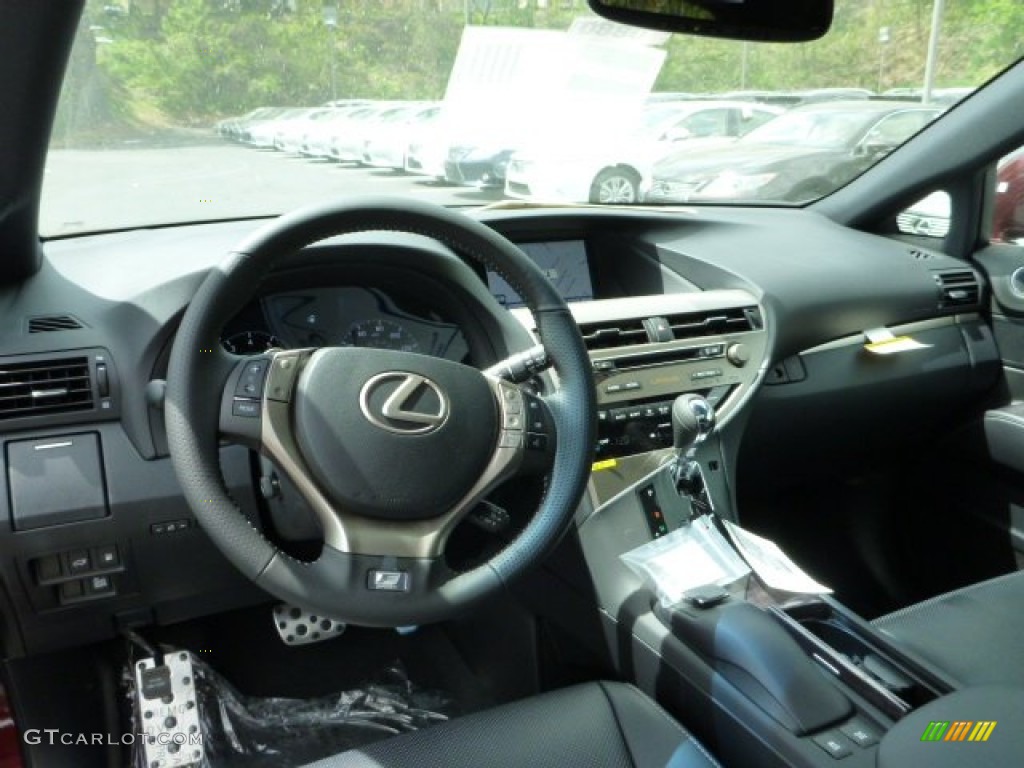 2013 Lexus RX 350 F Sport AWD Black/Ebony Birds Eye Maple Dashboard Photo #80727600