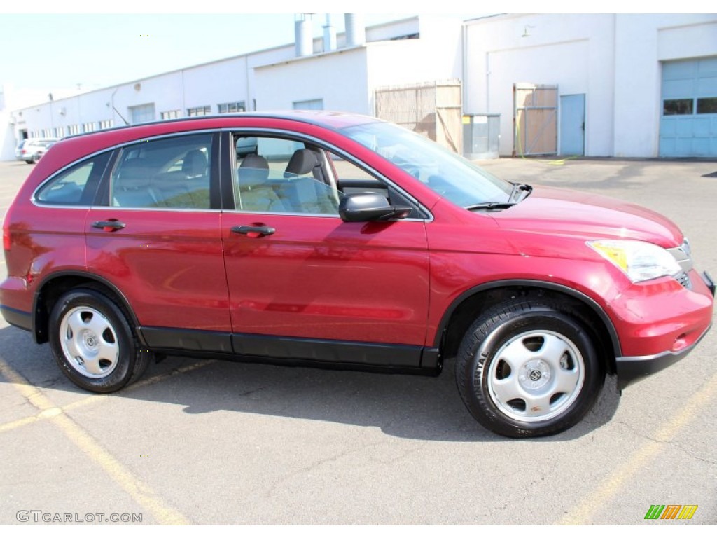 2010 CR-V LX AWD - Tango Red Pearl / Gray photo #5