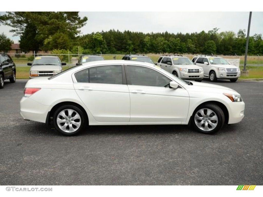 White Diamond Pearl 2008 Honda Accord EX V6 Sedan Exterior Photo #80732756