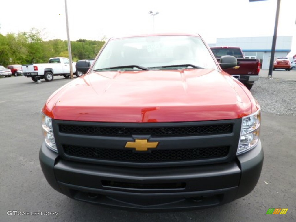 2013 Silverado 1500 Work Truck Regular Cab 4x4 - Victory Red / Dark Titanium photo #2